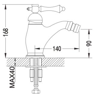 Смеситель для биде Rose R0107 хром